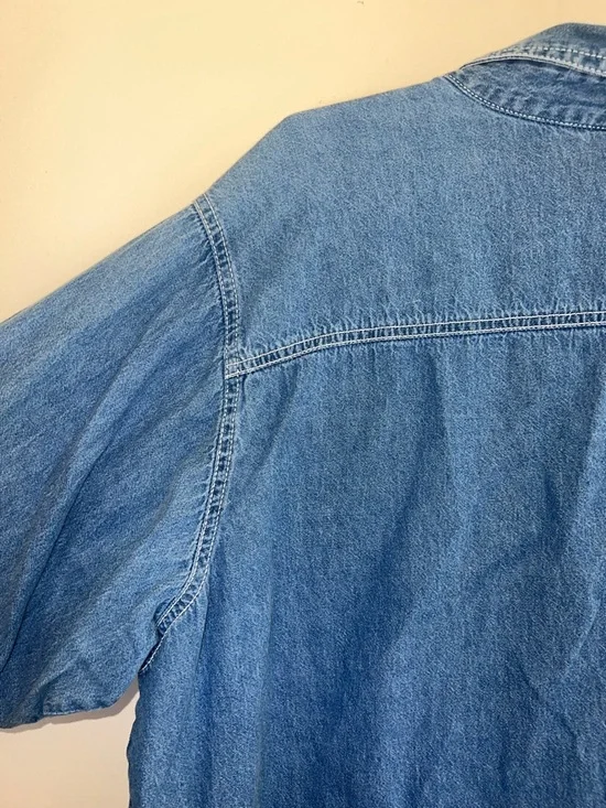 M&M’s Embroidered Denim Button Up Shirt Candy Characters Plus Size 22W 24W - Picture 4 of 12